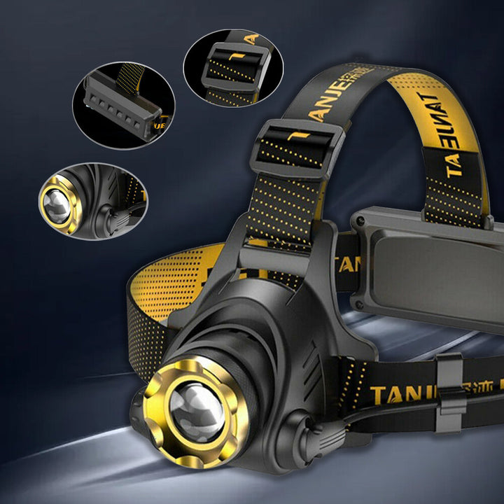 LED Headlamp Rechargeable Head Torch Zoom Headlight Lamp Flashlight Fishling Camping Light With 3 Modes Work Light
