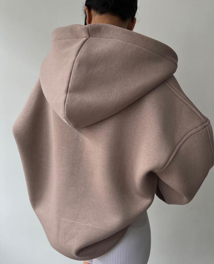 Padded Hooded Print Long Sleeve