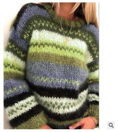 Rainbow Loose Fashion Pullover Sweater