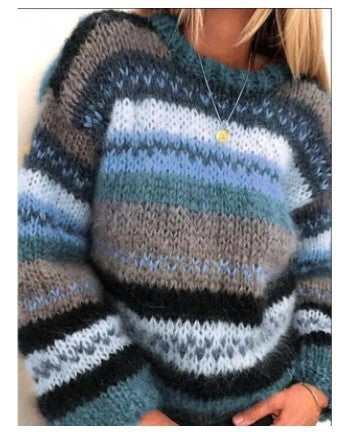 Rainbow Loose Fashion Pullover Sweater