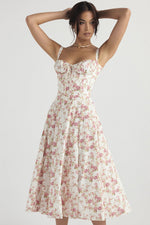 White Red Floral