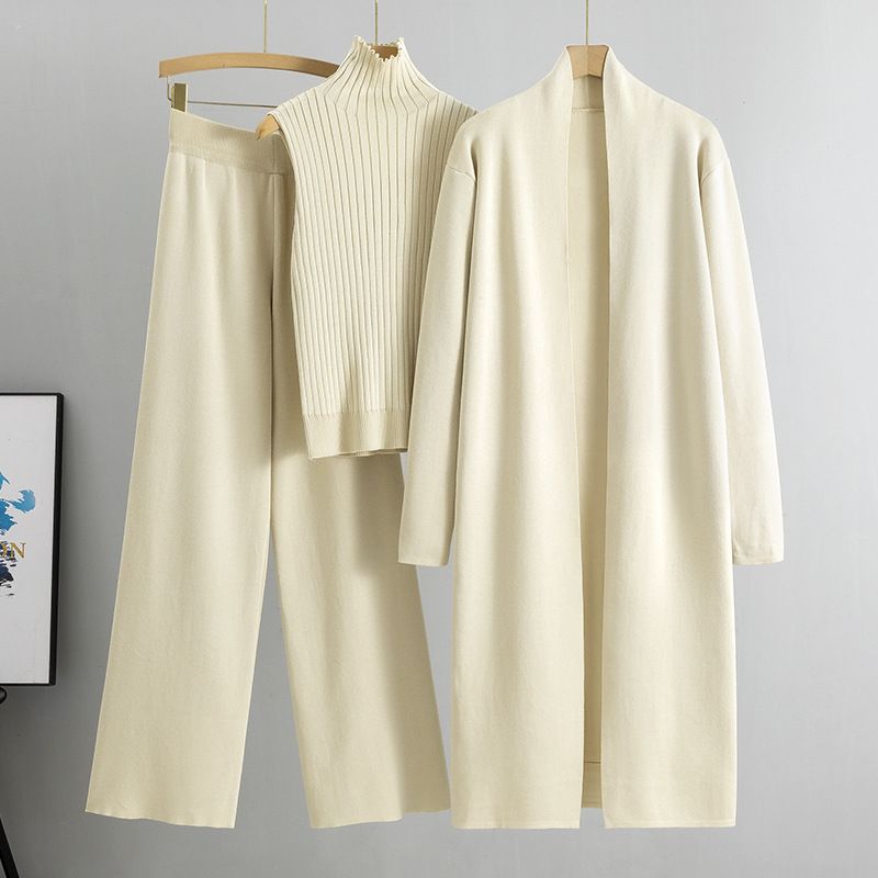 Sweater Cardigan Pants Three-piece Suit