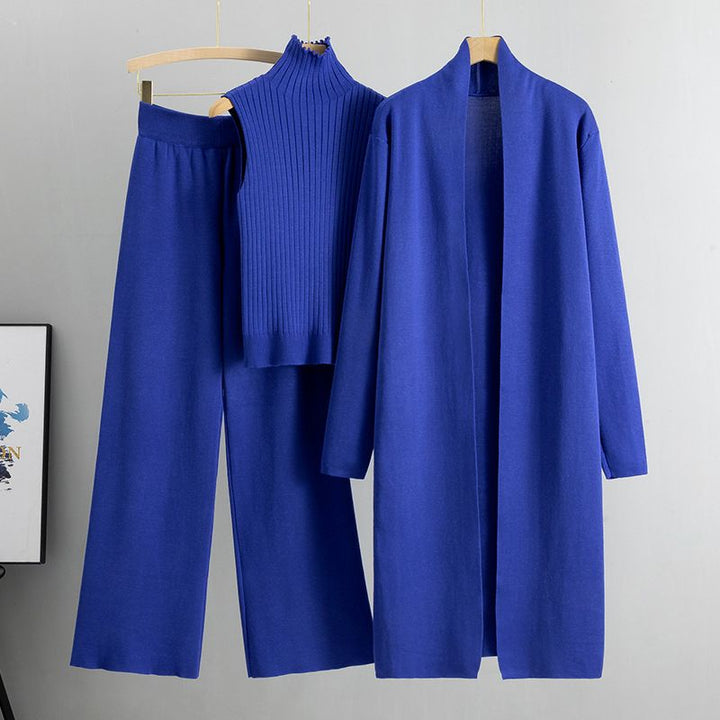 Sweater Cardigan Pants Three-piece Suit