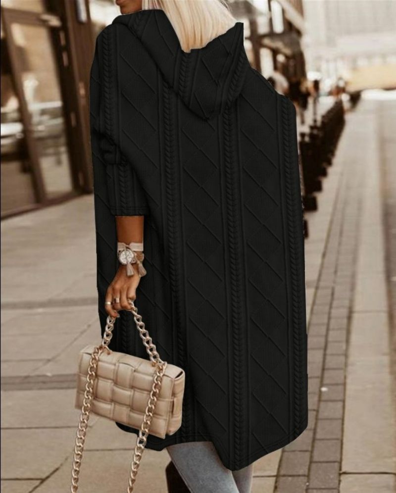 Hooded Mid-length Trench Coat