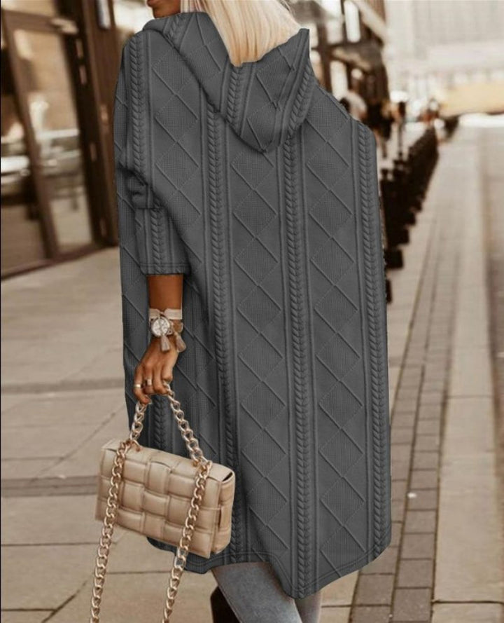 Hooded Mid-length Trench Coat