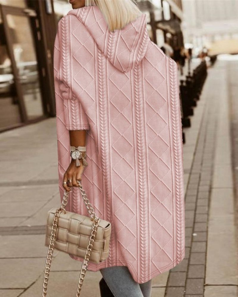 Hooded Mid-length Trench Coat
