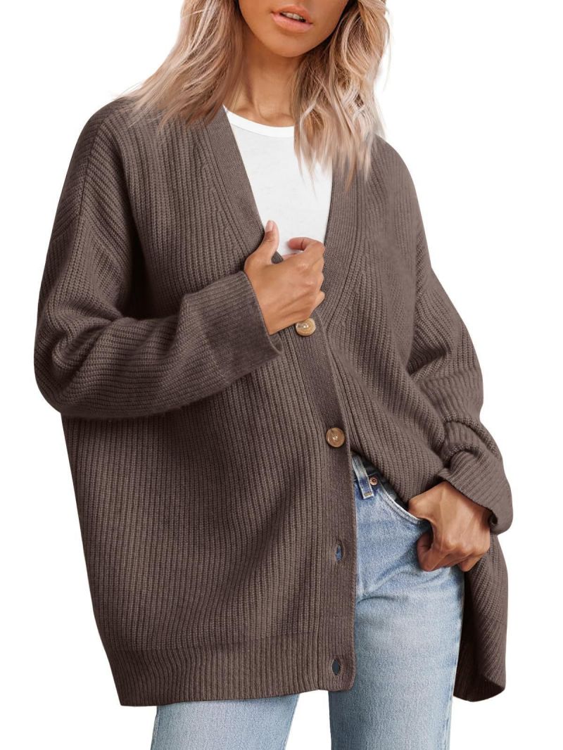 Solid Color V-Neck Sweater