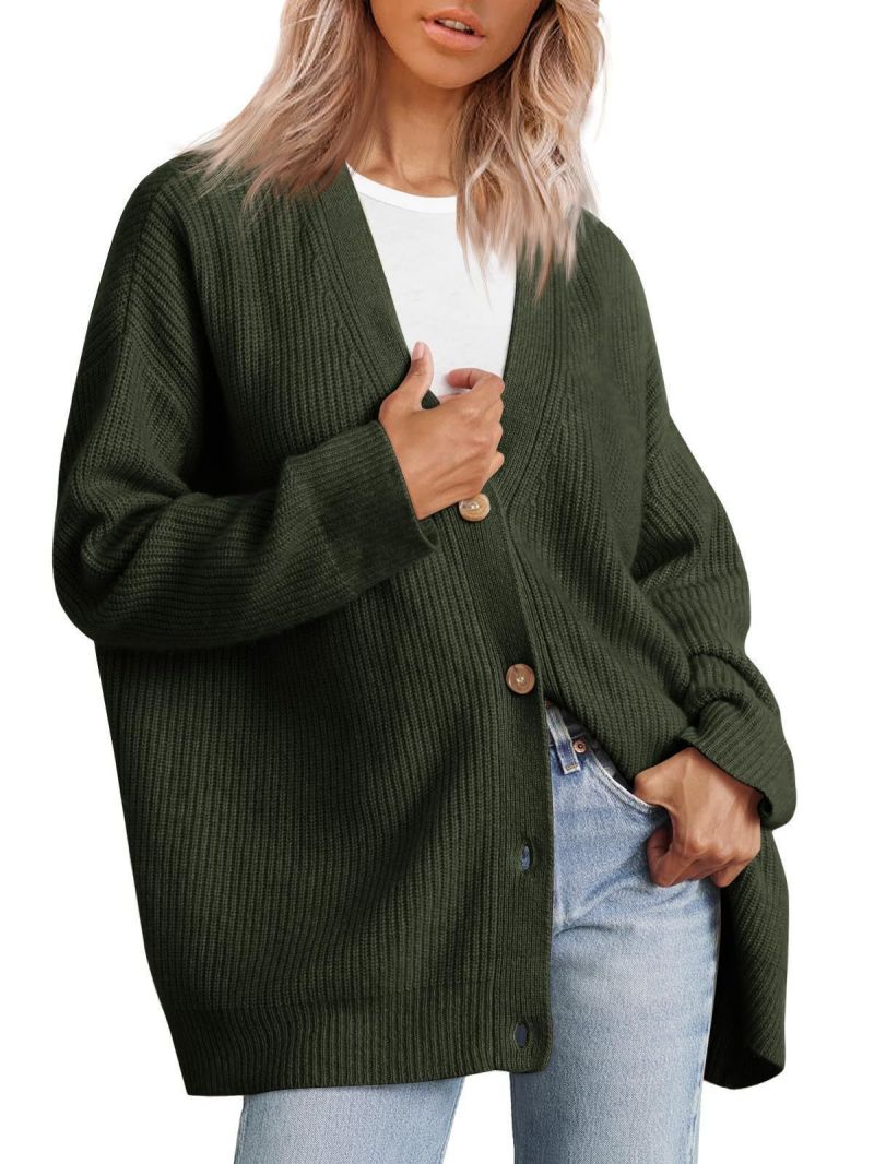 Solid Color V-Neck Sweater