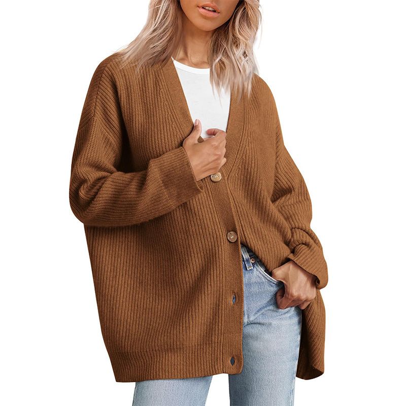 Solid Color V-Neck Sweater