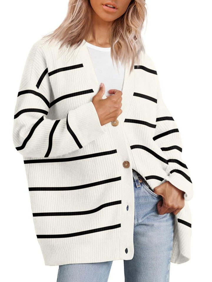 Solid Color V-Neck Sweater