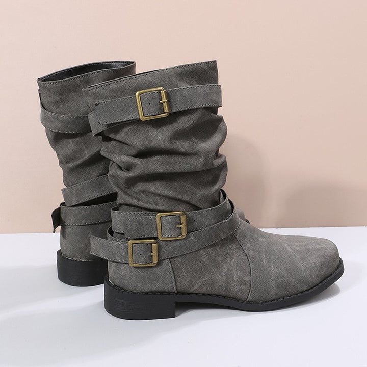 Vintage Buckle Boots