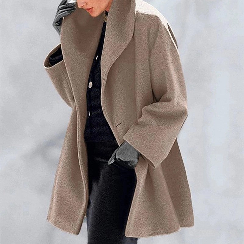 Crewneck Loose Hooded Coat