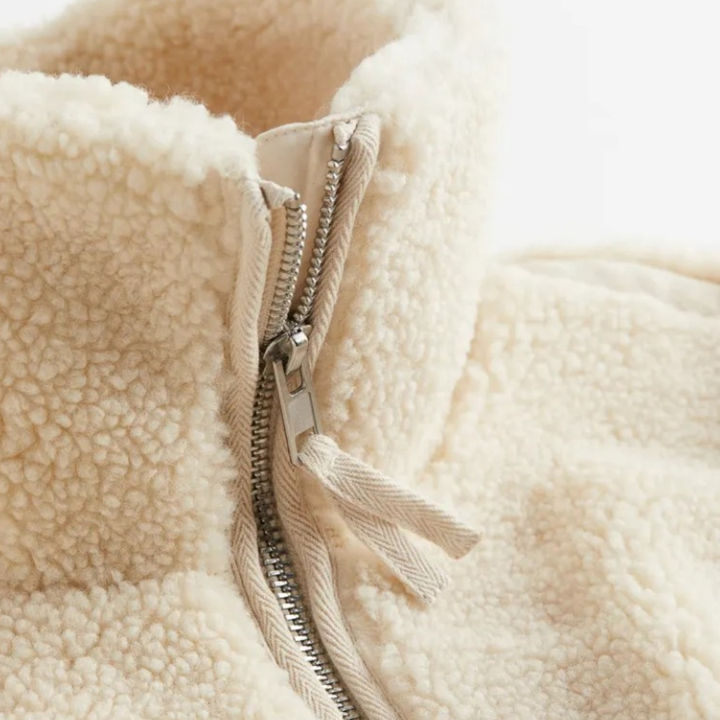 Women's Teddy Jacket – Oversized Sherpa Fleece Zip-Up Jacket