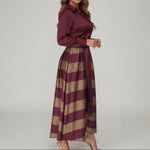 Burgundy stripes