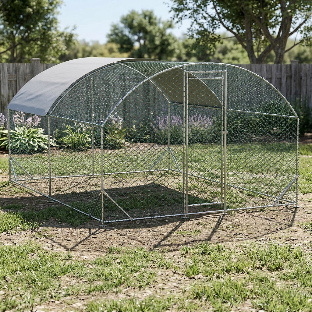Large Dome Walk-In Chicken Run with Waterproof Cover