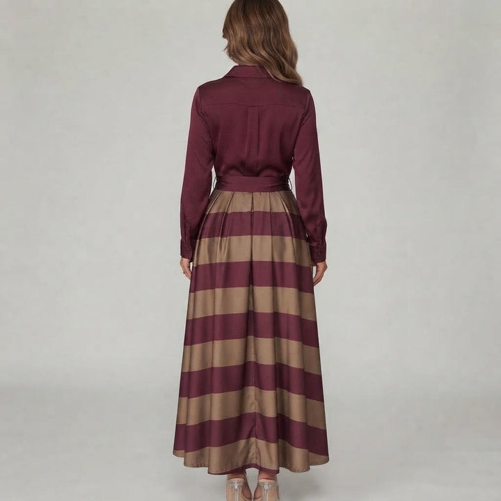 Women's Elegant Lace-Up Body-con Maxi Dress