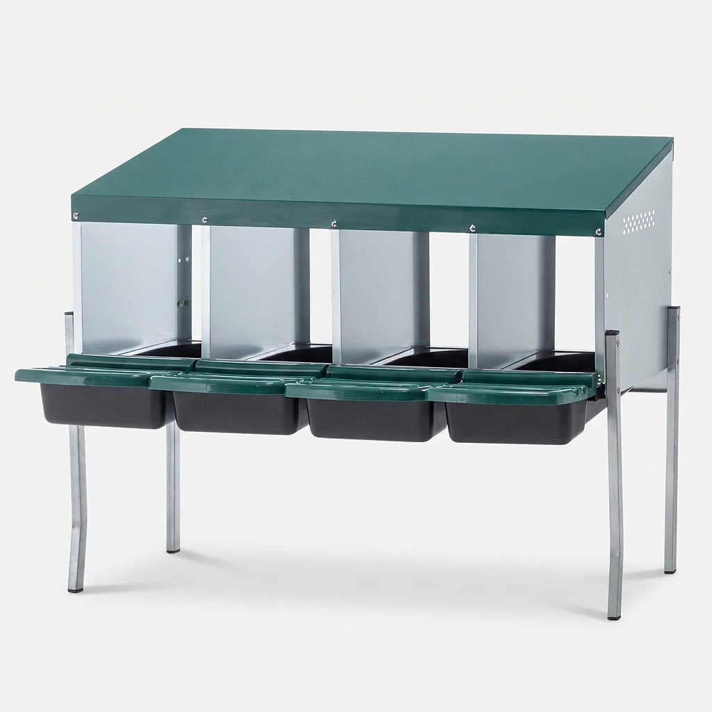 4-Hole Chicken Nesting Box with Legs and Cover