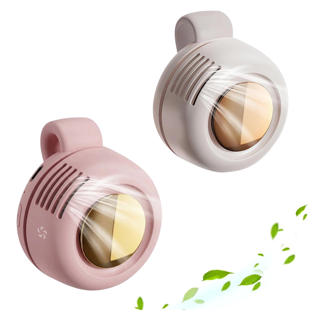 800mAH Mini Portable Silent Bladeless Fan Small Clip On Shirt Waist Adjustable Rotatable Camping Fan 3 Speed Type-C