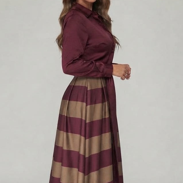 Women's Elegant Lace-Up Body-con Maxi Dress
