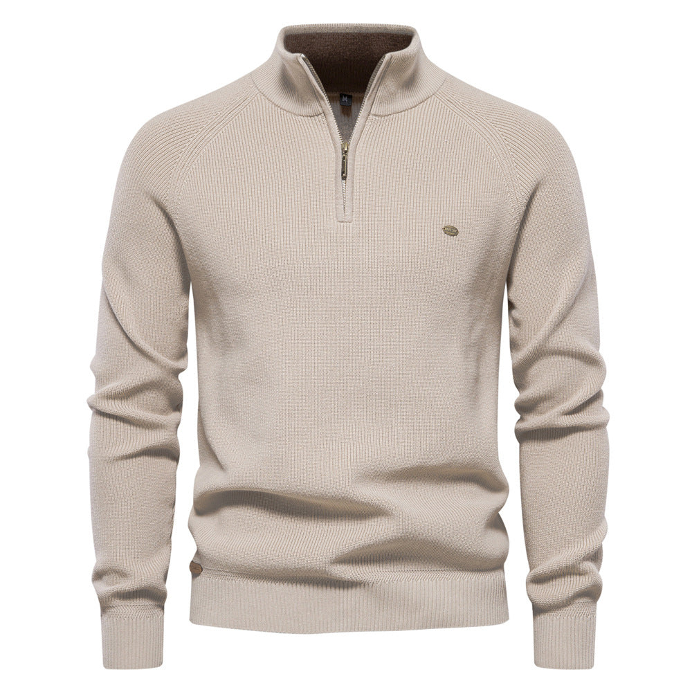 Half-Zip Vertical Neck Sweater