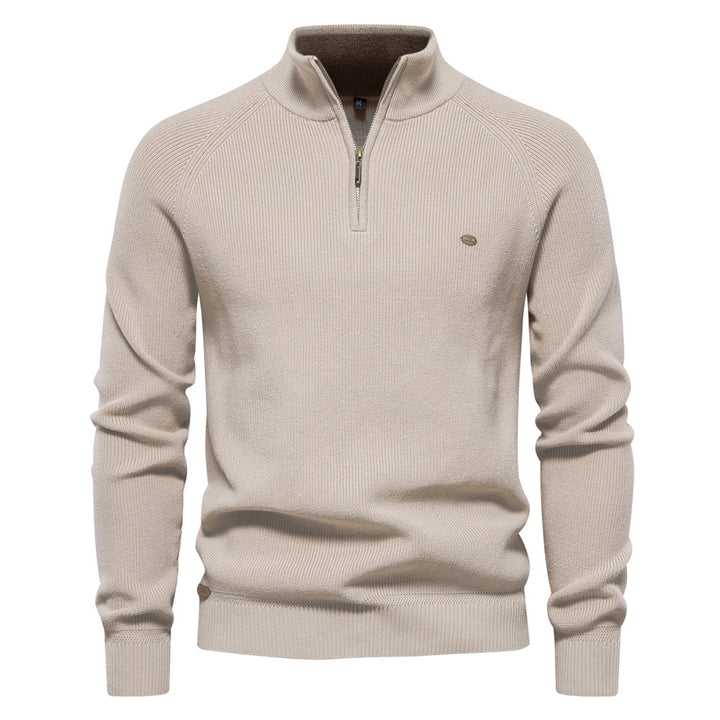 Half-Zip Vertical Neck Sweater
