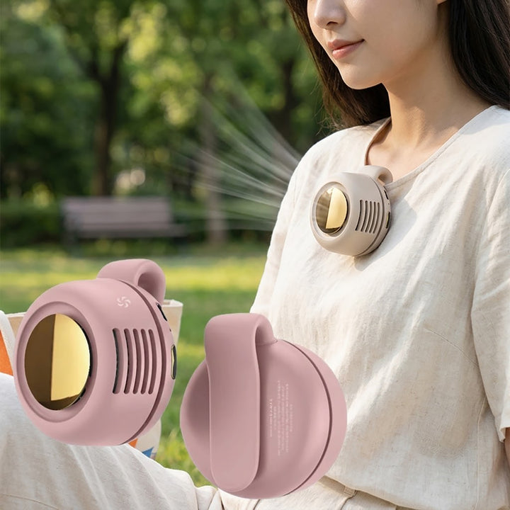 800mAH Mini Portable Silent Bladeless Fan Small Clip On Shirt Waist Adjustable Rotatable Camping Fan 3 Speed Type-C