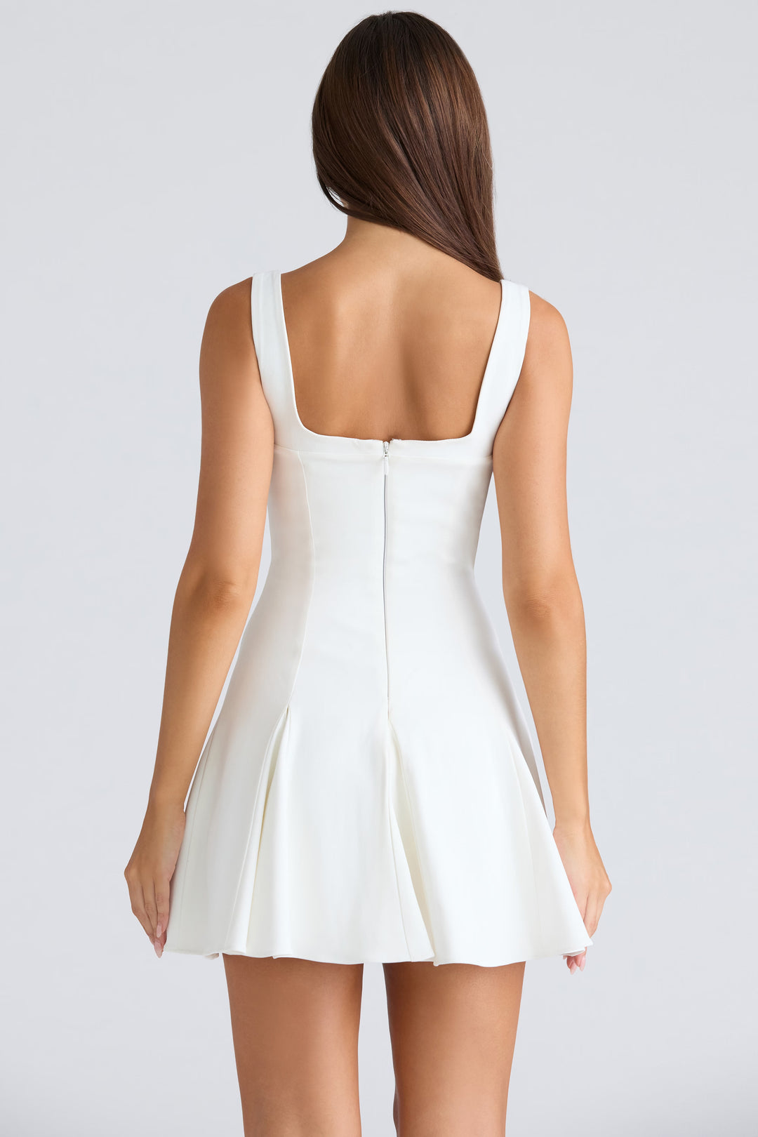 Women's Sleeveless Fit and Flare Mini Dress Scoop Neck A-Line