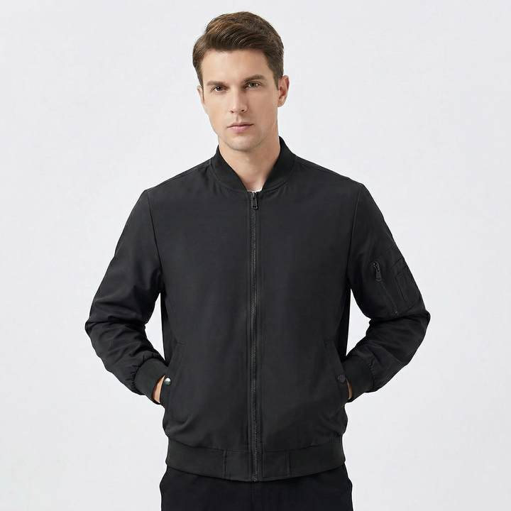Men's Bomber Jacket – Slim Fit Lightweight Zip-Up Flight Jacket