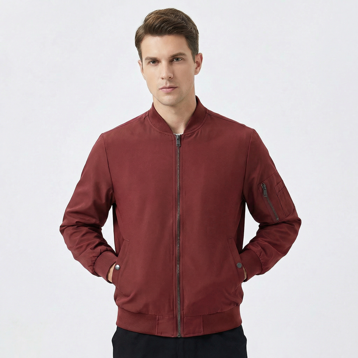 Men's Bomber Jacket – Slim Fit Lightweight Zip-Up Flight Jacket