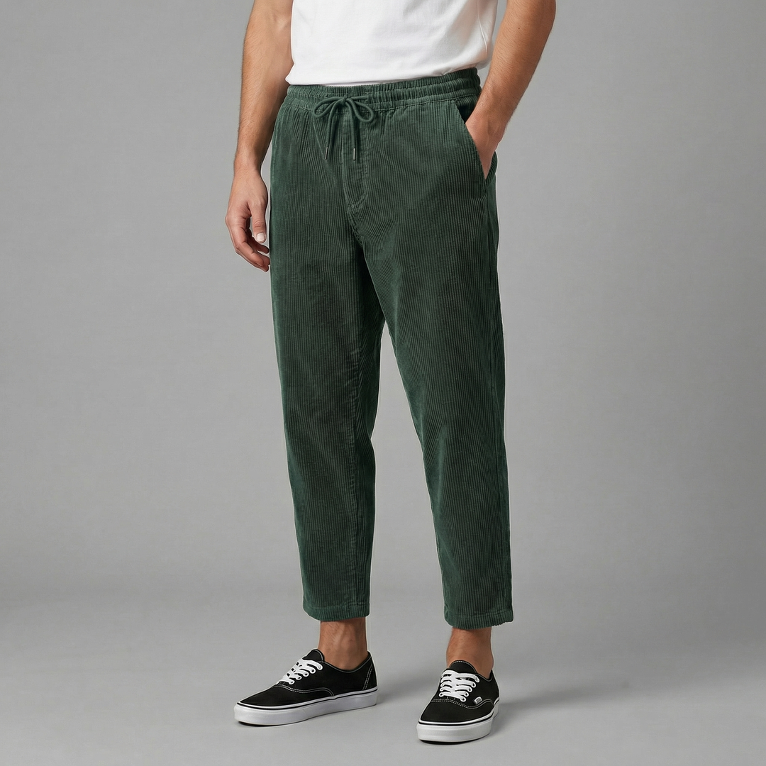 Men's Relaxed Fit Straight Leg Drawstring Casual Pants