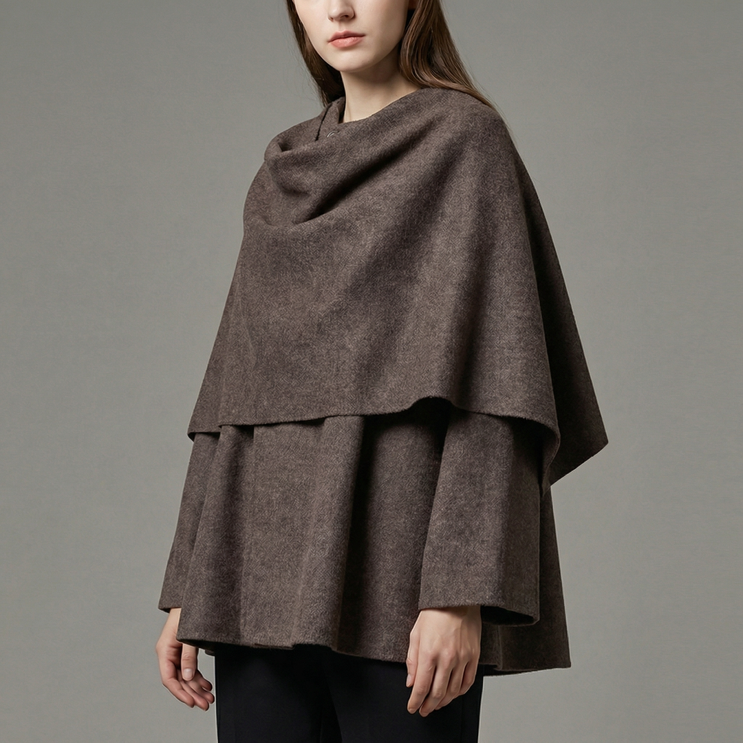 Women's Knit Oversized Raglan Sleeve Poncho Cape Cardigan