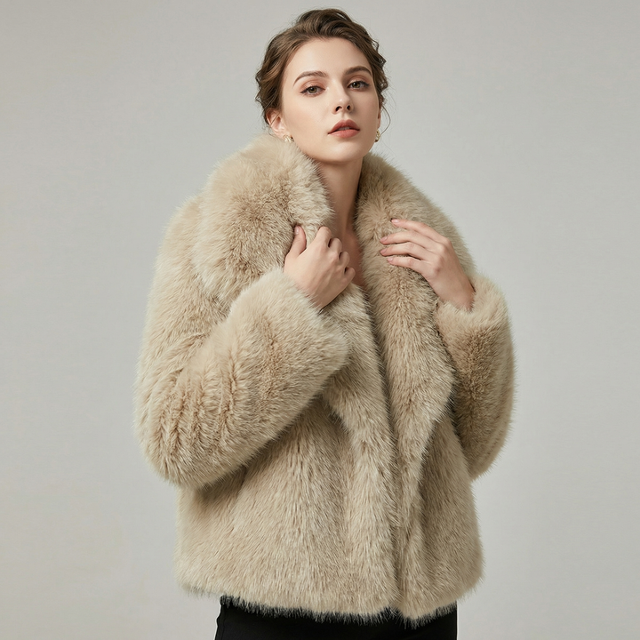 Women's Large Lapel Fluffy Oversized Faux Fur Coat