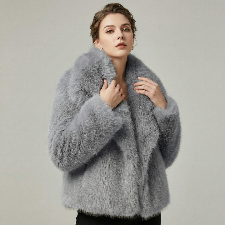 Women's Large Lapel Fluffy Oversized Faux Fur Coat