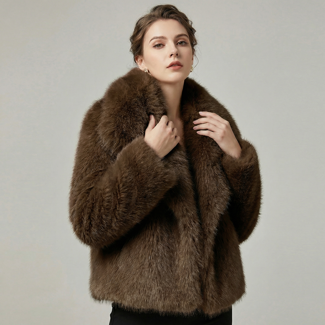 Women's Large Lapel Fluffy Oversized Faux Fur Coat