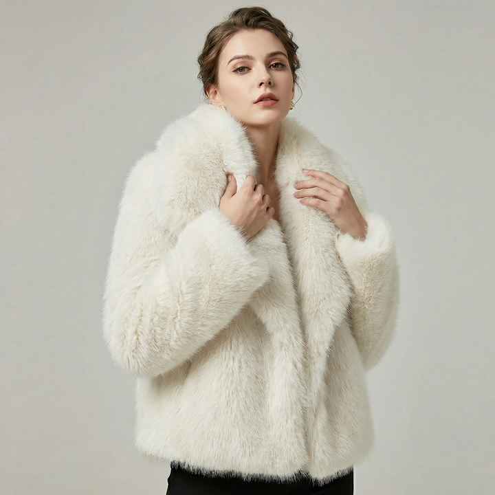 Women's Large Lapel Fluffy Oversized Faux Fur Coat