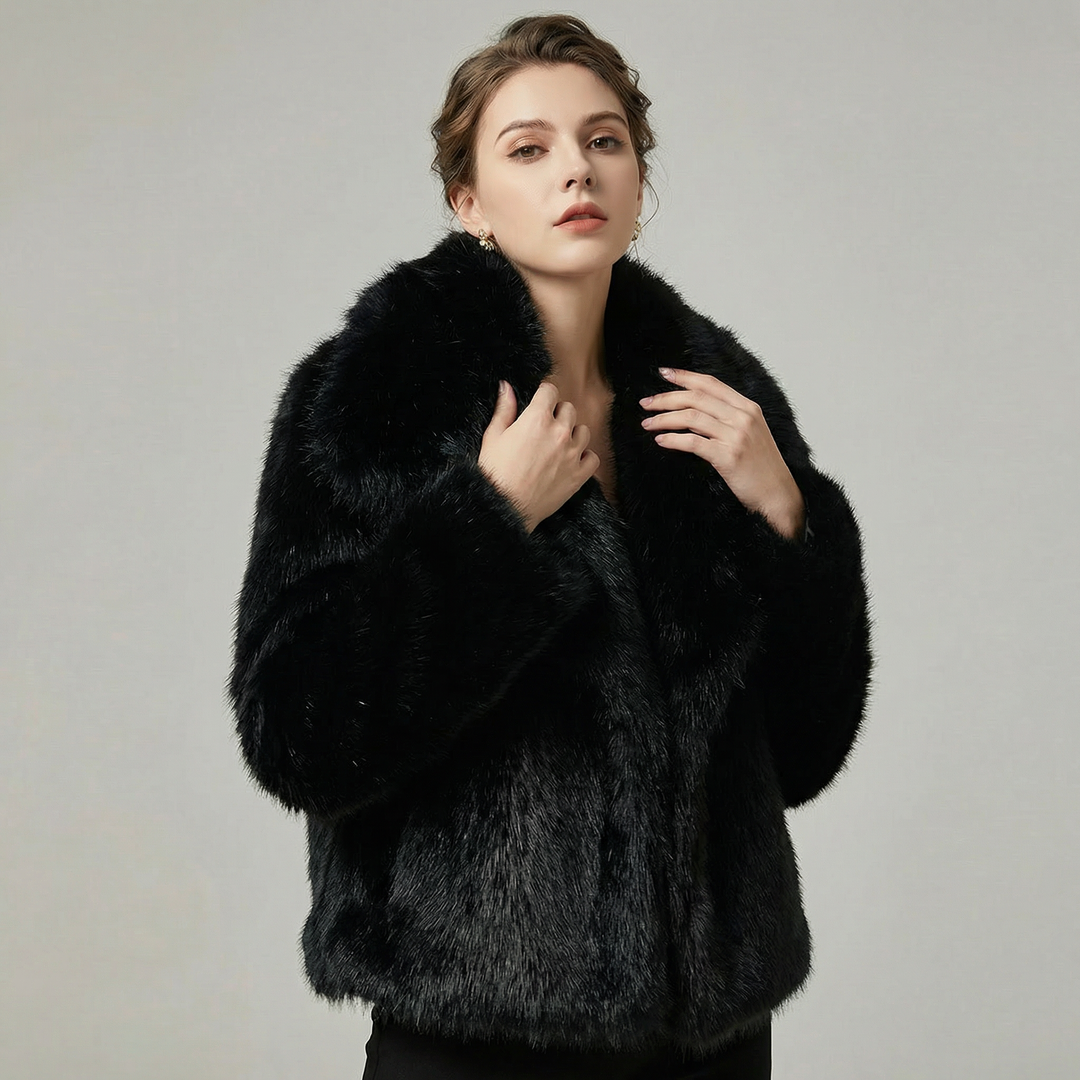 Women's Large Lapel Fluffy Oversized Faux Fur Coat