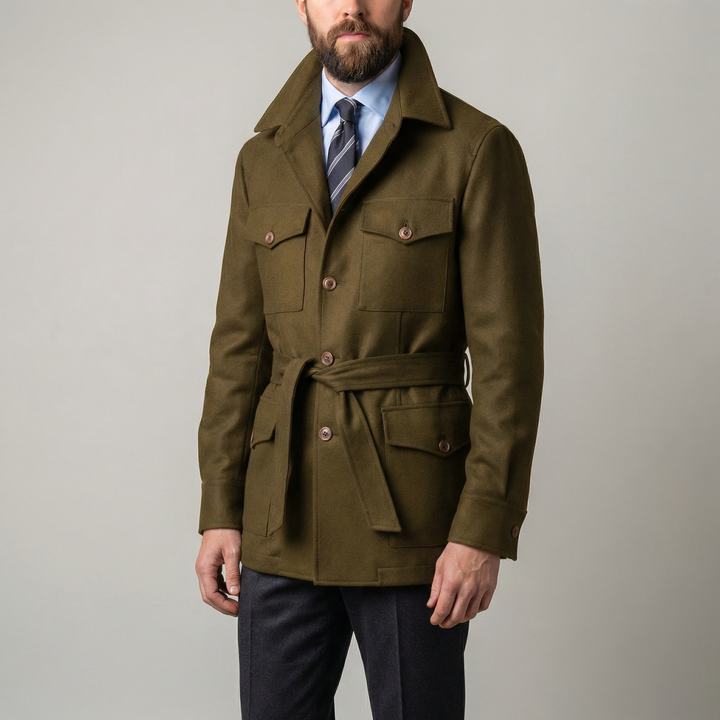 Men's Multi-Pocket Smart Casual Outdoor Trench Coat