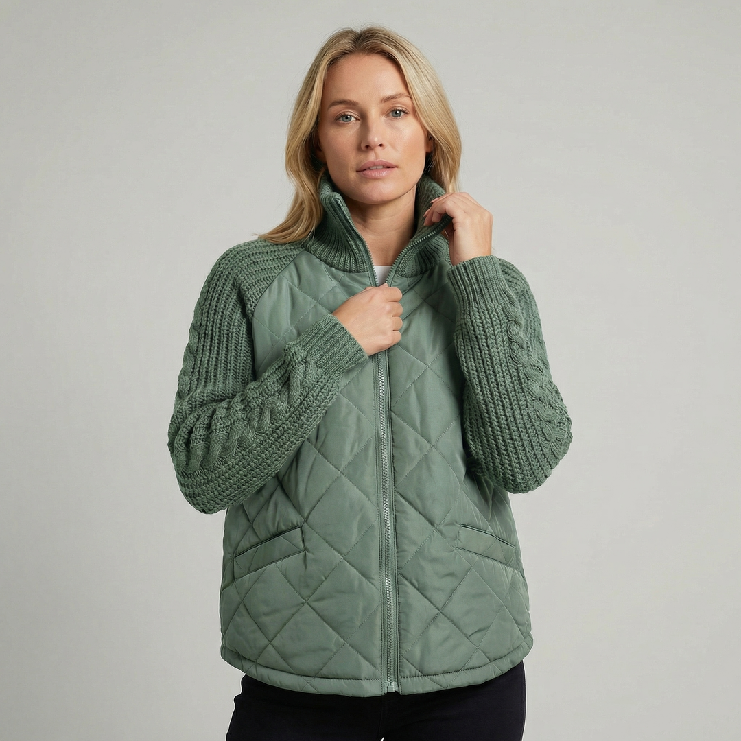 Women's Stand Collar Cotton Quilted Padded Winter Coat
