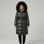 Army Green Black Raccoon Fur