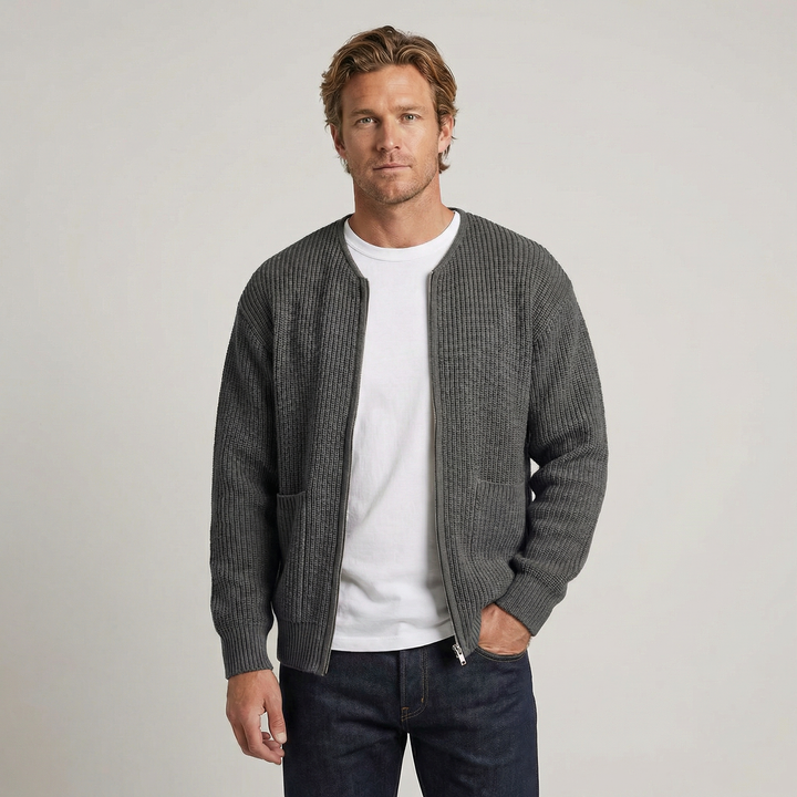 Men's Oversized Knit Cardigan Sweater