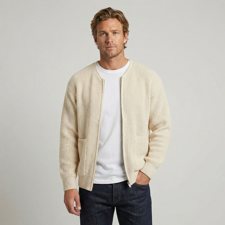 Men's Oversized Knit Cardigan Sweater