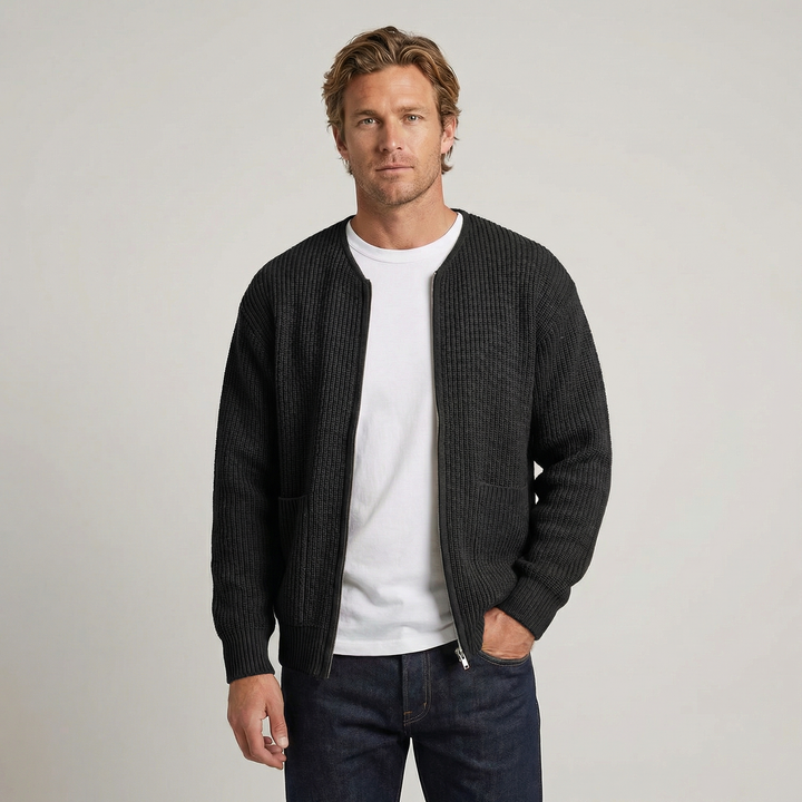 Men's Oversized Knit Cardigan Sweater