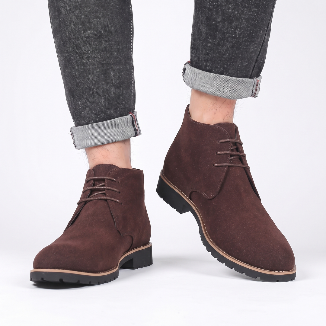 Men's Suede Lace Up Chukka Desert Ankle Boots