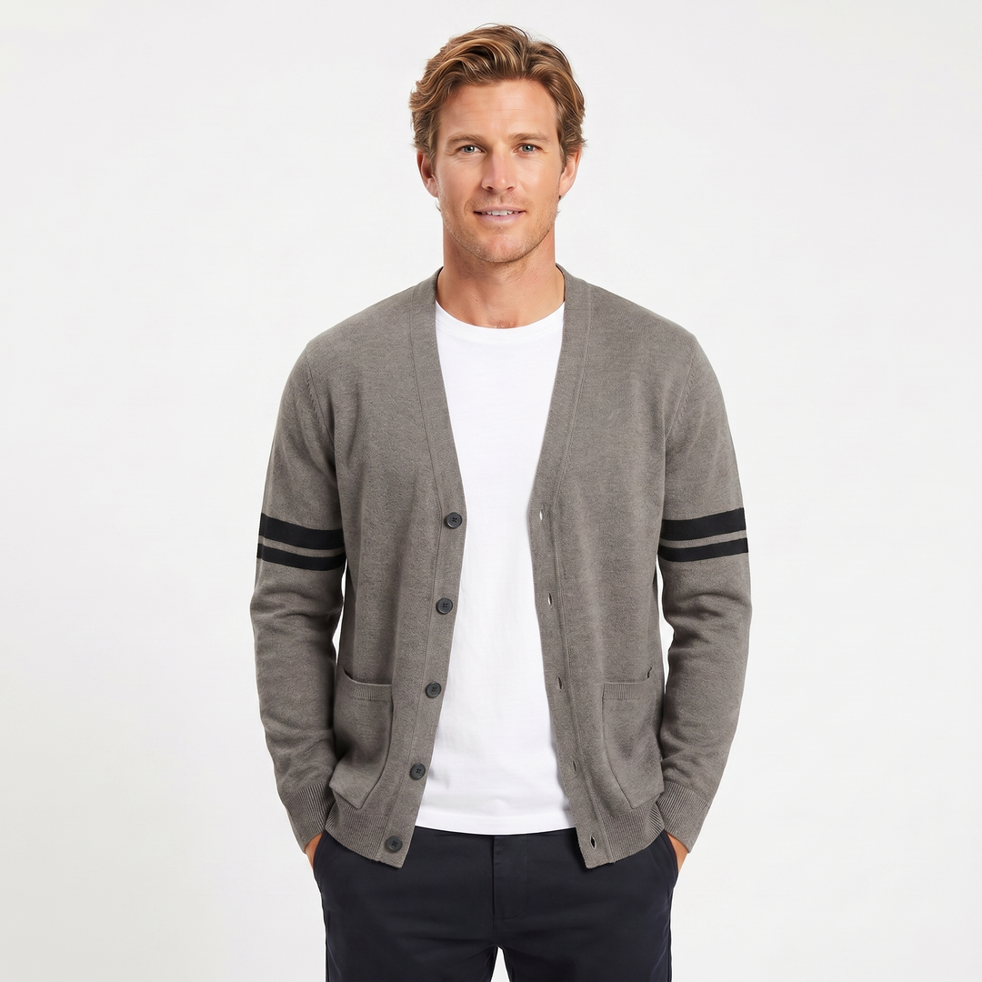 Men's Winter V-Neck Wool Premium Cardigan