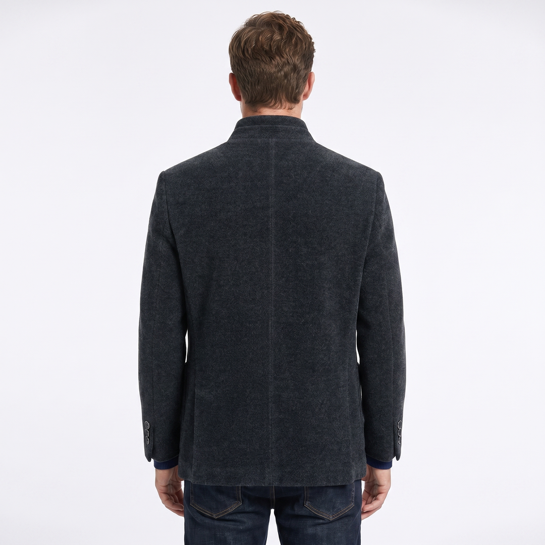 Men's Stand Collar Premium Wool Business Jacket