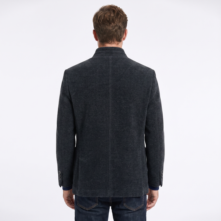 Men's Stand Collar Premium Wool Business Jacket