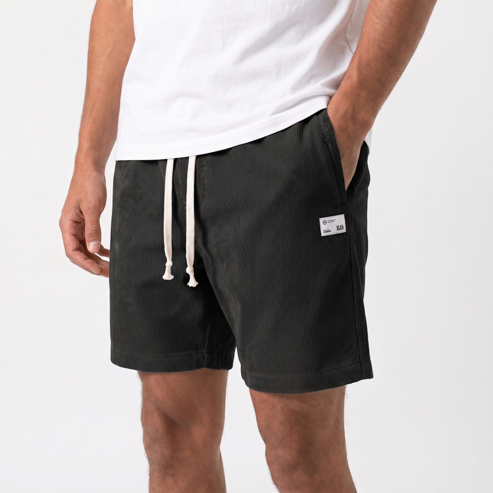 Mens Corduroy Shorts - Drawstring Casual Summer Cord Shorts