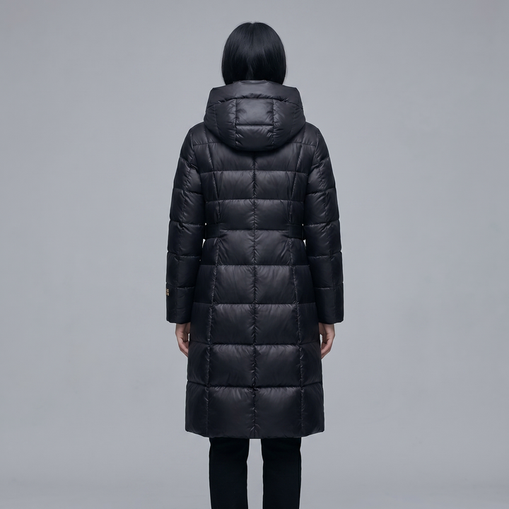Women's Over The Knee Hooded Long Quilted Puffer Coat