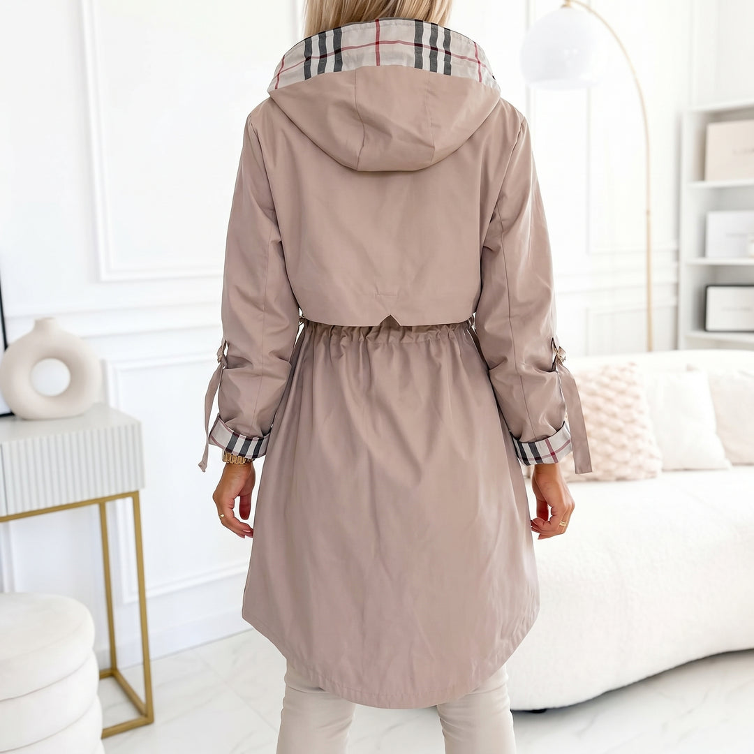 Women's Check-Lined Windbreaker Jacket