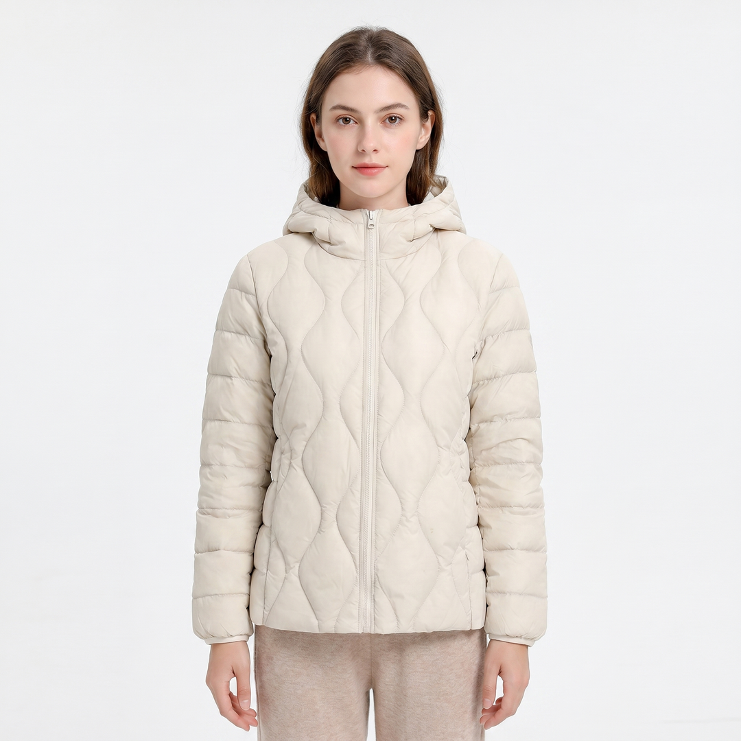 Womens Puffer Jacket – Lightweight Hooded Quilted